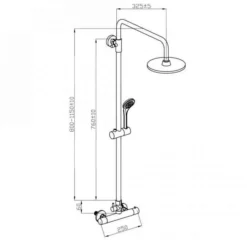 Alliance ASP Dual Head Thermostatic Shower Kit - Rain Head -Home Bathroom 13020 4