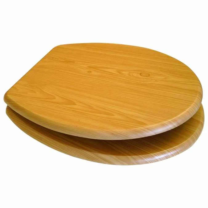 MDF Wood Design Toilet Seat - Antique Pine - Euroshowers 1 MDF Wood Design Toilet Seat - Antique Pine - Euroshowers