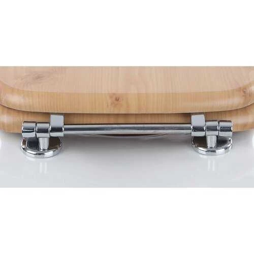 MDF Wood Design Toilet Seat - Antique Pine - Euroshowers 2 MDF Wood Design Toilet Seat - Antique Pine - Euroshowers - Image 2