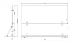 Aquadart Venturi 8 Black Hinged Bath Shower Screen - 1500 X 1000mm -Home Bathroom AQ6002 BLK