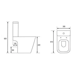 Ankam Rimless Close Coupled Part Shrouded Short Projection WC & Soft Close Seat 5 Ankam Rimless Close Coupled Part Shrouded Short Projection WC & Soft Close Seat -Home Bathroom Ankam open cc tech