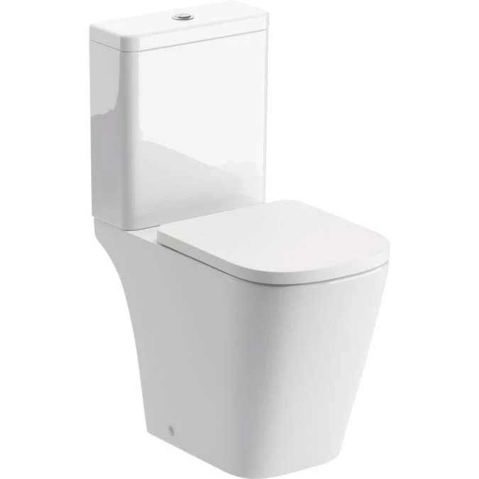 Ankam Rimless Close Coupled Part Shrouded Short Projection WC & Soft Close Seat 1 Ankam Rimless Close Coupled Part Shrouded Short Projection WC & Soft Close Seat