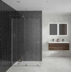 1600mm Sliding Wetroom Screen - Rolla 8 By Aquadart -Home Bathroom Aquadart rolla8 wetroom glass 1