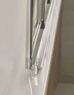 Aquadart Venturi 6 4 Fold Bath Shower Screen With Swiftseal - 1400 X 800mm - Right Hand -Home Bathroom Aquadart V6 clip inset