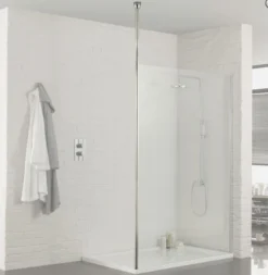 Aquadart 800mm Wetroom 8 Shower Screen -Home Bathroom Aquadart Wetroom 8 AQ2097 Floor to Ceiling Post 1