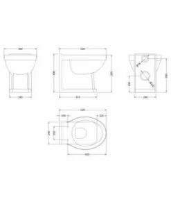 Bayswater Fitzroy Traditional Back To Wall Toilet Pan 13 Bayswater Fitzroy Traditional Back To Wall Toilet Pan -Home Bathroom BAYC021 tech