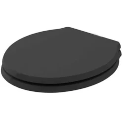 Matt Black Traditional Soft Close Toilet Seat - Bayswater Porchester