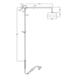 Bayswater Luxury Traditional Rigid Riser Kit -Home Bathroom BAYS209 TECH