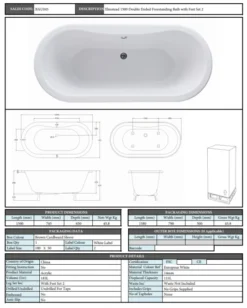 Elmstead Roll Top Bath - 1500 X 745 - Bespoke Colour By BC Designs 16 Elmstead Roll Top Bath - 1500 X 745 - Bespoke Colour By BC Designs -Home Bathroom BC Designs BAU045 Excelsior 1500mm Acrylic Roll Top Bath with Feet Set 2 Specification