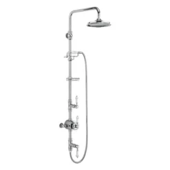 Burlington Stour Exposed Traditional Shower With Rigid Riser, Fixed Head, Hose & Handset - BF3S