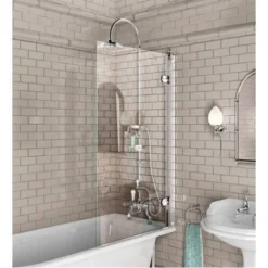 Burlington Hampton - Traditional Freestanding Shower Bath - 1700mm - Right Hand 9 Burlington Hampton - Traditional Freestanding Shower Bath - 1700mm - Right Hand -Home Bathroom BURLINGTON HAMPTON SHOWERBATH SCREEN 1