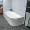 Beaufort Biscay 1700 X 750 Double Ended J Shaped Bath - Left Hand