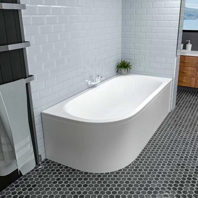Beaufort Biscay 1700 X 750 Double Ended J Shaped Bath - Right Hand 1 Beaufort Biscay 1700 X 750 Double Ended J Shaped Bath - Right Hand