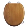 Burlington Golden Oak Real Wood Traditional Toilet Seat