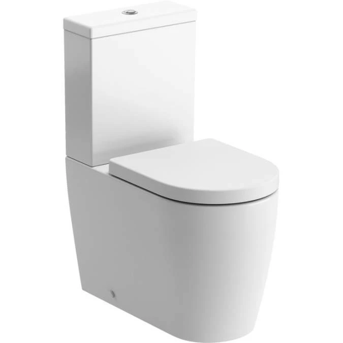 Campbell Rimless Close Coupled Fully Shrouded Comfort Height WC & Soft Close Seat 1 Campbell Rimless Close Coupled Fully Shrouded Comfort Height WC & Soft Close Seat