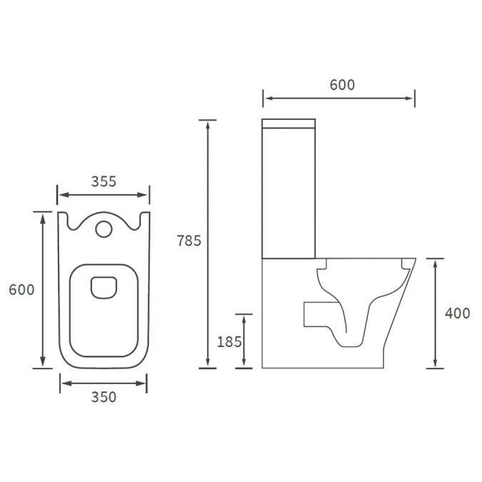 Crest Close Coupled Fully Shrouded WC & Wrapover Soft Close Seat 4 Crest Close Coupled Fully Shrouded WC & Wrapover Soft Close Seat - Image 4