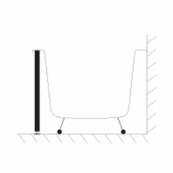 Abacus Elements Standard Tileable Bath End Panel - 800mm -Home Bathroom EMBP 05 0015 TECH rd