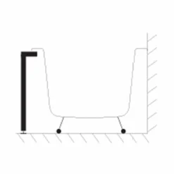 Abacus Elements Tileable Bath End Panels With Lip - Left Hand -Home Bathroom EMBP 10 0010 TECH rd