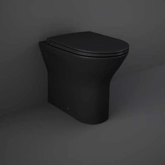 RAK Feeling Matt Black Rimless Back To Wall Toilet & Soft Close Seat 1 RAK Feeling Matt Black Rimless Back To Wall Toilet & Soft Close Seat