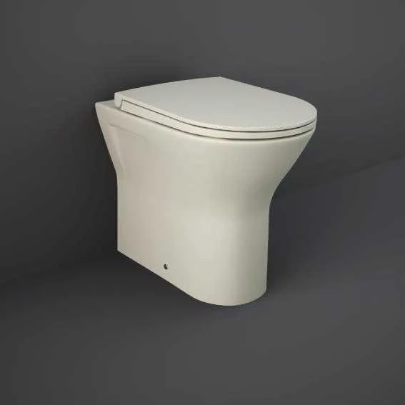 RAK Feeling Matt Greige Rimless Back To Wall Toilet & Soft Close Seat 1 RAK Feeling Matt Greige Rimless Back To Wall Toilet & Soft Close Seat