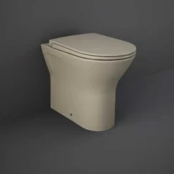 RAK Feeling Matt Cappuccino Rimless Back To Wall Toilet & Soft Close Seat