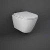 Feeling Matt White Wall Hung Rimless WC Inc Soft Close Seat - RAK Ceramics