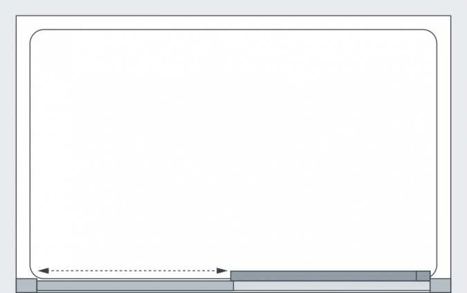 Lakes 1000mm Semi-Frameless White Sliding Shower Door, Classic Collection 2 Lakes 1000mm Semi-Frameless White Sliding Shower Door, Classic Collection - Image 2