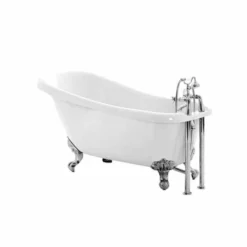 Bourbourg Traditional 1710mm Freestanding Bath Chrome Feet -Home Bathroom Free Standing Bayswater Slipper Bath 1