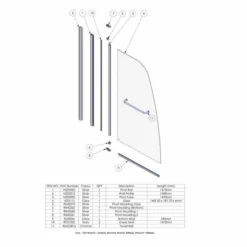 Roman Haven Plus Single Panel Angled Bath Shower Screen With Towel Rail 5 Roman Haven Plus Single Panel Angled Bath Shower Screen With Towel Rail -Home Bathroom H2D1CS spec