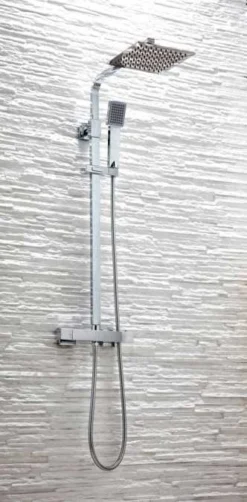 Scudo Elliott Square Dual Head Rigid Riser Shower 9 Scudo Elliott Square Dual Head Rigid Riser Shower -Home Bathroom HBS Shower003 small