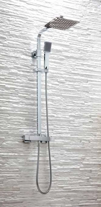 Scudo Elliott Square Dual Head Rigid Riser Shower 4 Scudo Elliott Square Dual Head Rigid Riser Shower - Image 4