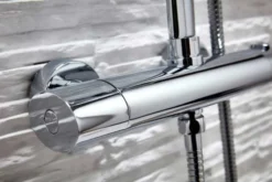 Polo Oval Dual Head Exposed Shower With Metal Fixed Head -Home Bathroom HBS Shower004 Detail3 small