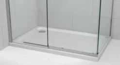 Kudos Pinnacle 8 760mm Hinged Shower Door For Recess - Left Hand -Home Bathroom Kudos Kstone Shower Tray Image