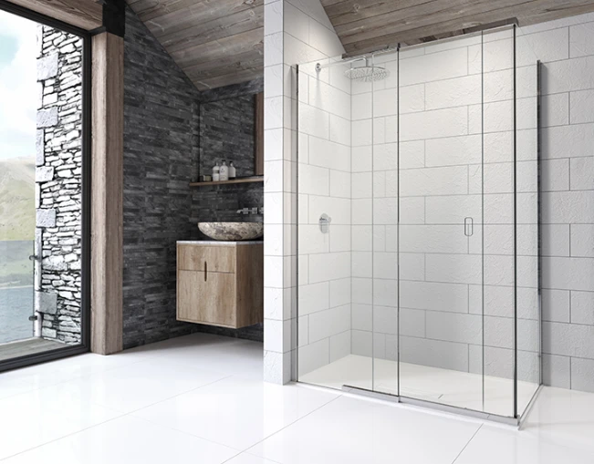 Kudos Pinnacle 8 1000mm Sliding Shower Door - Corner Installation - Image 4