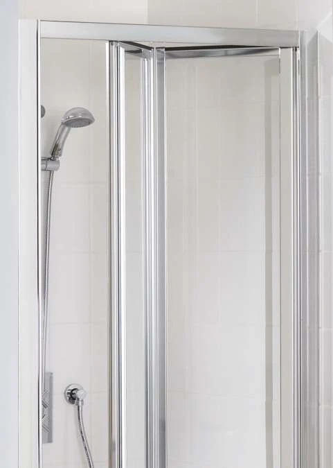 Lakes Classic 800 White Framed Bifold Shower Door 2 Lakes Classic 800 White Framed Bifold Shower Door - Image 2