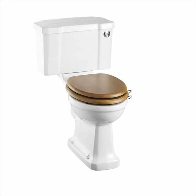 Burlington Close Coupled WC & White Ceramic Cistern With Chrome Push Button P5 C2 1 Burlington Close Coupled WC & White Ceramic Cistern With Chrome Push Button P5 C2