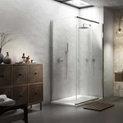 Kudos Pinnacle 8 1000mm Sliding Shower Door - Corner Installation -Home Bathroom Pinnacle 8 Sliding Shower Door for Corner 3