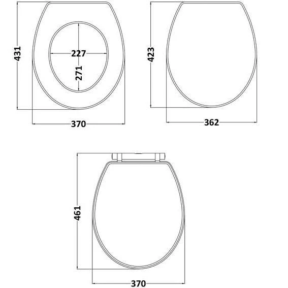 Bayswater Fitzroy Traditional Soft Close Toilet Seat - Pointing White 2 Bayswater Fitzroy Traditional Soft Close Toilet Seat - Pointing White - Image 2