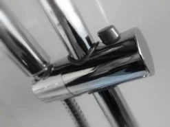 Vidalux Pure E 1000 Shower Cabin 1000 X 1000mm With Triton Electric Shower -Home Bathroom Pure White Rail