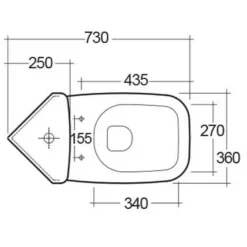 Origin Corner WC With Soft Close Seat, Frontline Bathrooms 7 Origin Corner WC With Soft Close Seat, Frontline Bathrooms -Home Bathroom RAK Origin Corner