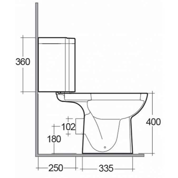 Origin Corner WC With Soft Close Seat, Frontline Bathrooms 4 Origin Corner WC With Soft Close Seat, Frontline Bathrooms - Image 4