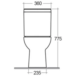 Origin Corner WC With Soft Close Seat, Frontline Bathrooms 9 Origin Corner WC With Soft Close Seat, Frontline Bathrooms -Home Bathroom RAK Origin Corner 2