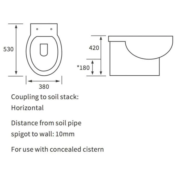 Muscovy Back To Wall Toilet & Soft Close Seat 2 Muscovy Back To Wall Toilet & Soft Close Seat - Image 2