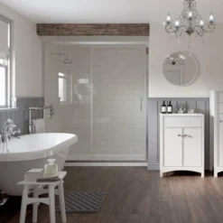 Relax 1000mm Sliding Door Shower Enclosure 5 Relax 1000mm Sliding Door Shower Enclosure -Home Bathroom Relax Slider Lifestyle 2