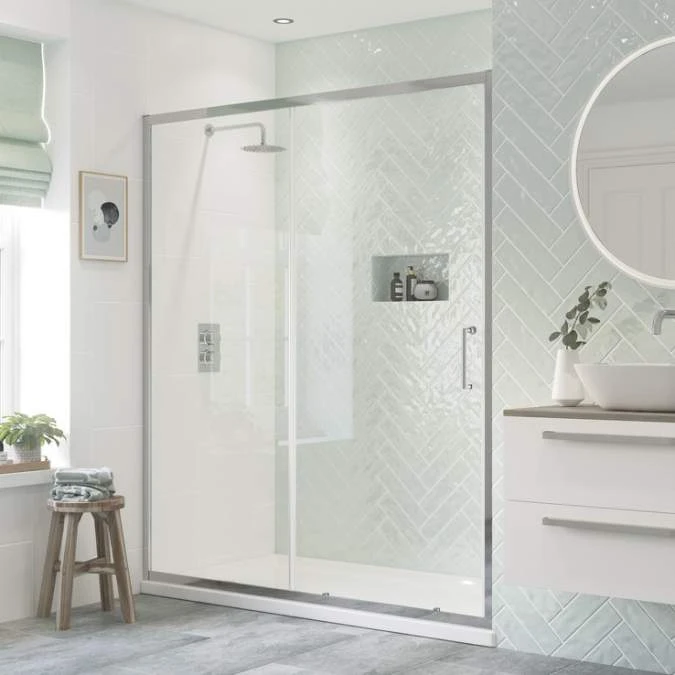 Relax 1000mm Sliding Door Shower Enclosure 1 Relax 1000mm Sliding Door Shower Enclosure