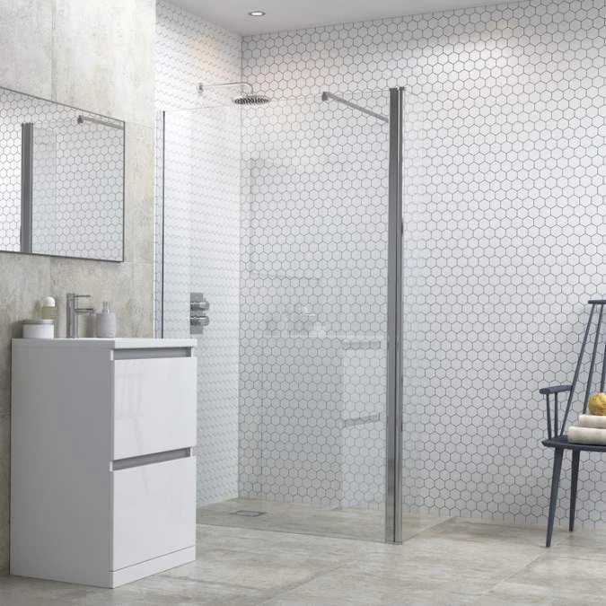 Relax 1200mm Wetroom Panel, Support Bar & 300mm Rotatable Panel 1 Relax 1200mm Wetroom Panel, Support Bar & 300mm Rotatable Panel