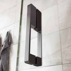 Roman Liberty 900mm Hinged Door For Corner & Optional Side Panel - 10mm Glass -Home Bathroom Roman Liberty Hinged Door Matt Black 3