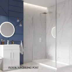 S8 Wetroom Shower Screen 1100mm - Chrome 5 S8 Wetroom Shower Screen 1100mm - Chrome -Home Bathroom S8 WET600CHR 1 1