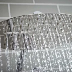 Polo Oval Dual Head Exposed Shower With Metal Fixed Head -Home Bathroom SHOWER004 CLOSEUP2