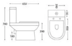 Space Close Coupled Toilet - Inc Seat -Home Bathroom SPACE001